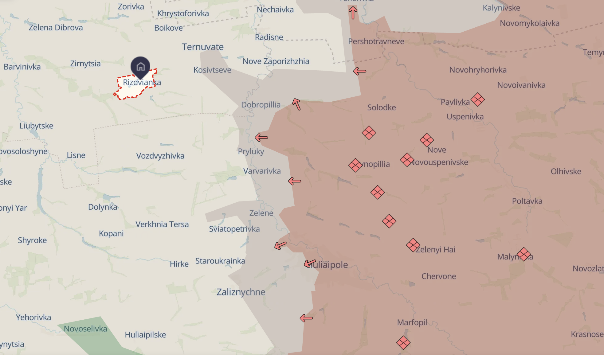 Kremlin announces Rizdvian­ka village takeover in Zaporizhzhia, Ukrainian military refutes